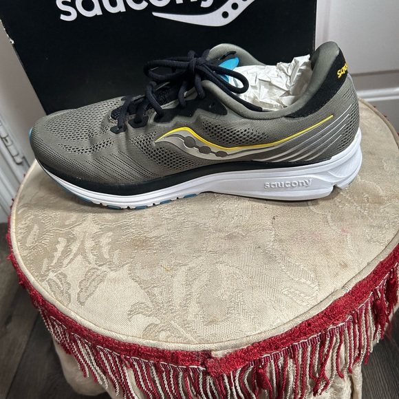 Saucony Ride 14 Men's Shoes - Black and Gray Sz 13 - Picture 5 of 13